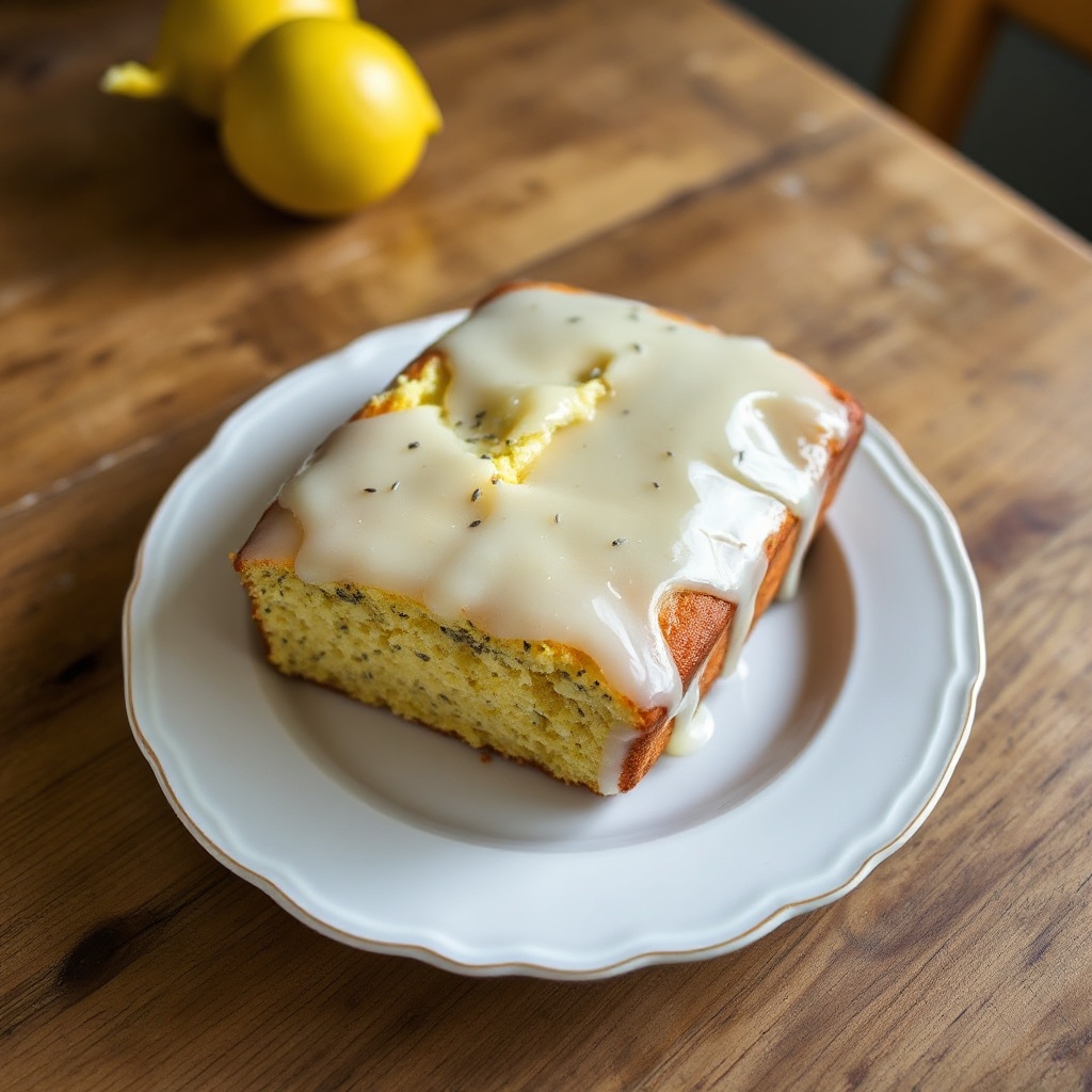 Plumcake al Limone e Semi di Papavero con Glassa Agrumata