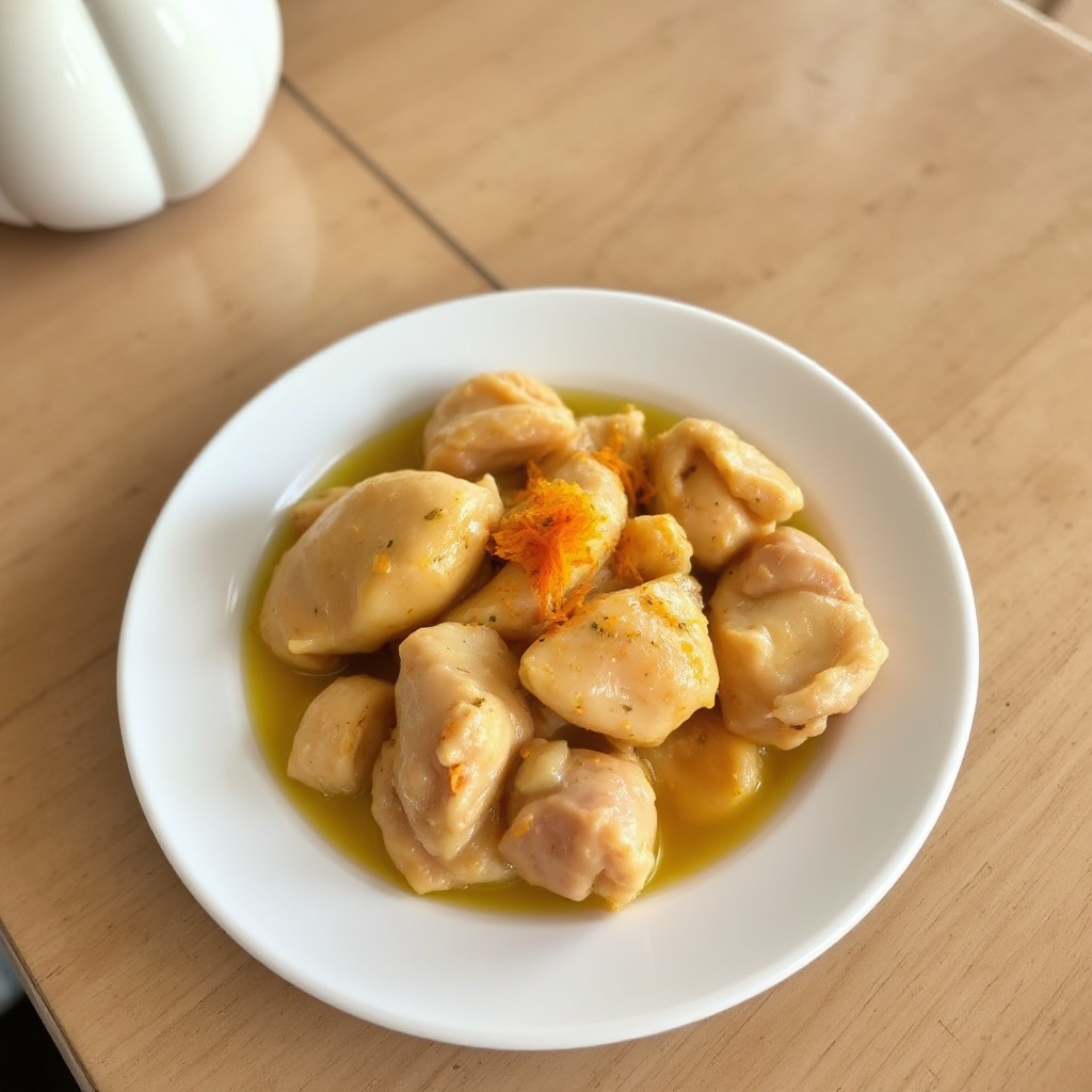 Knoblauch-Safran-Hühnchen-Delikatesse
