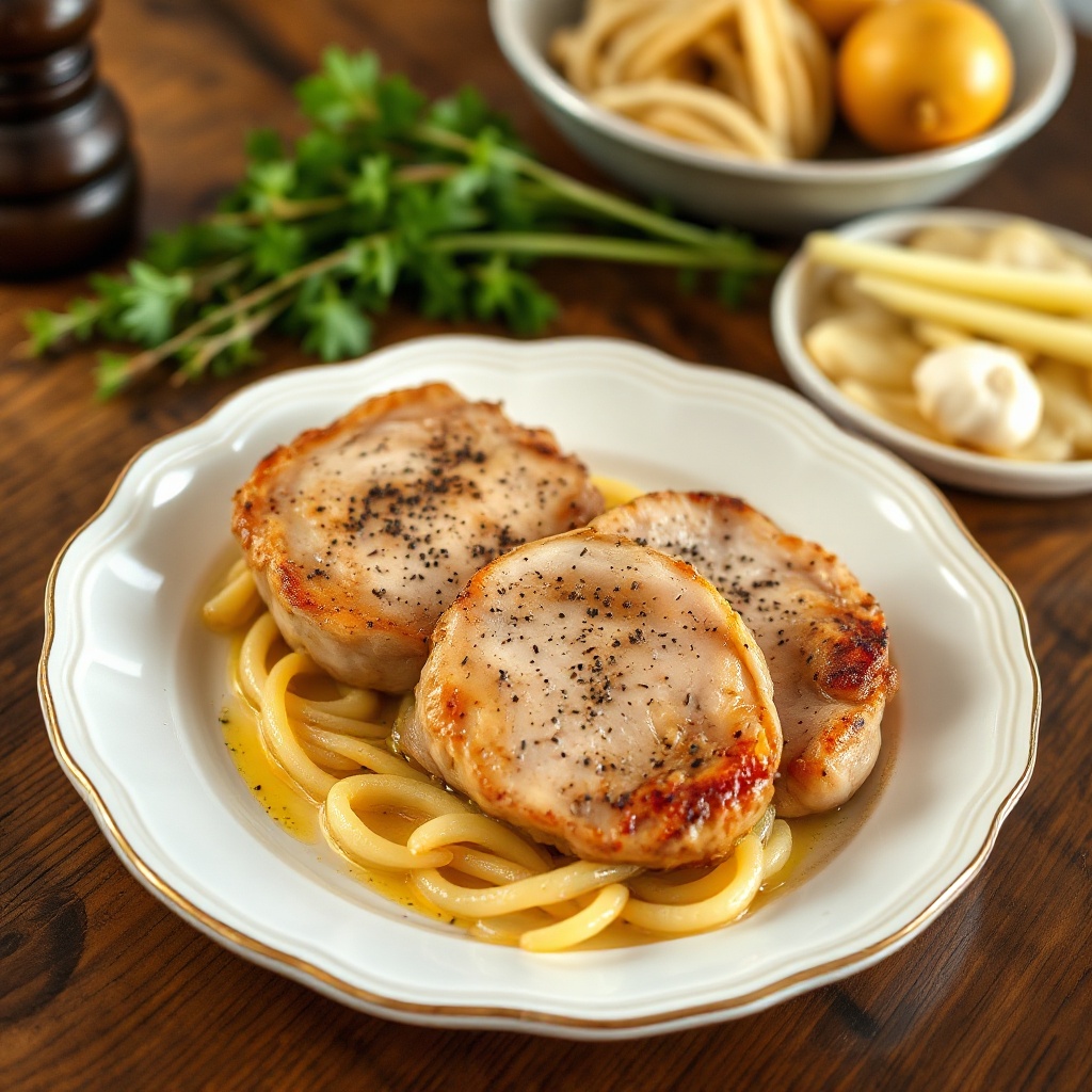 Braciole di Maiale Pepate all'Aglio