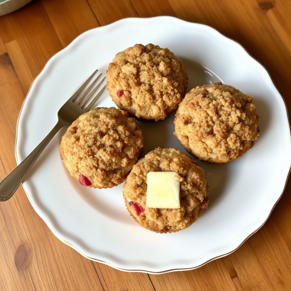 Wunderbare Rhabarber-Crumble-Muffins