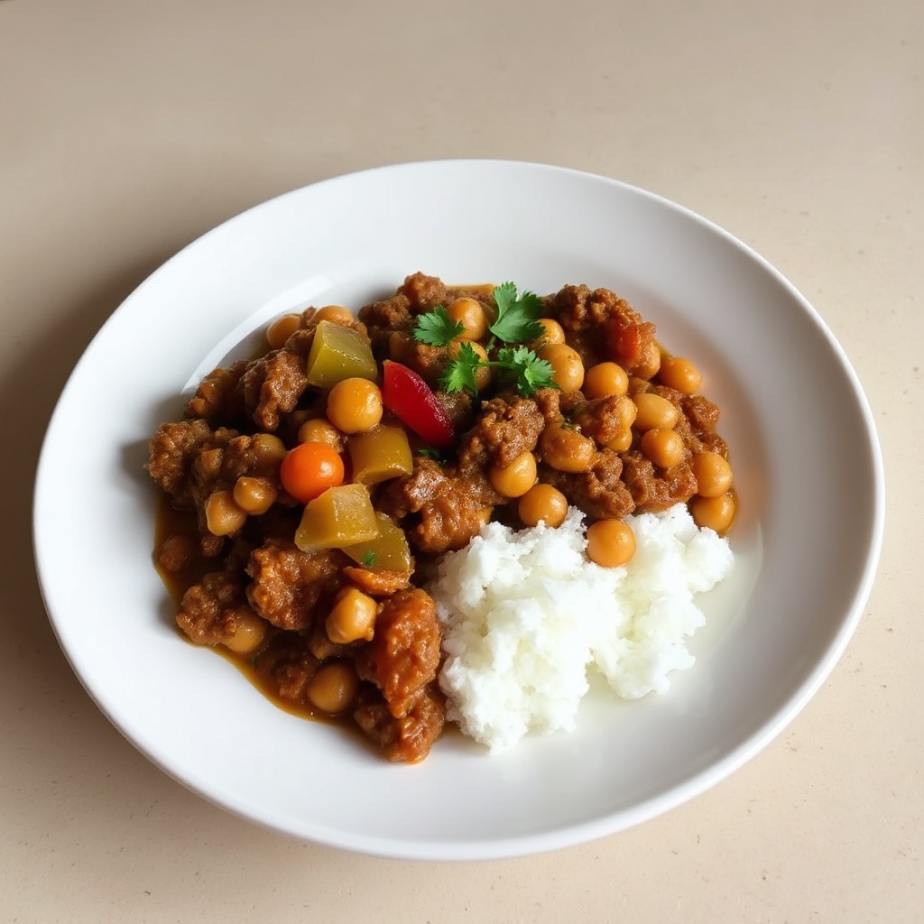 Curry Salato di Manzo Macinato e Ceci