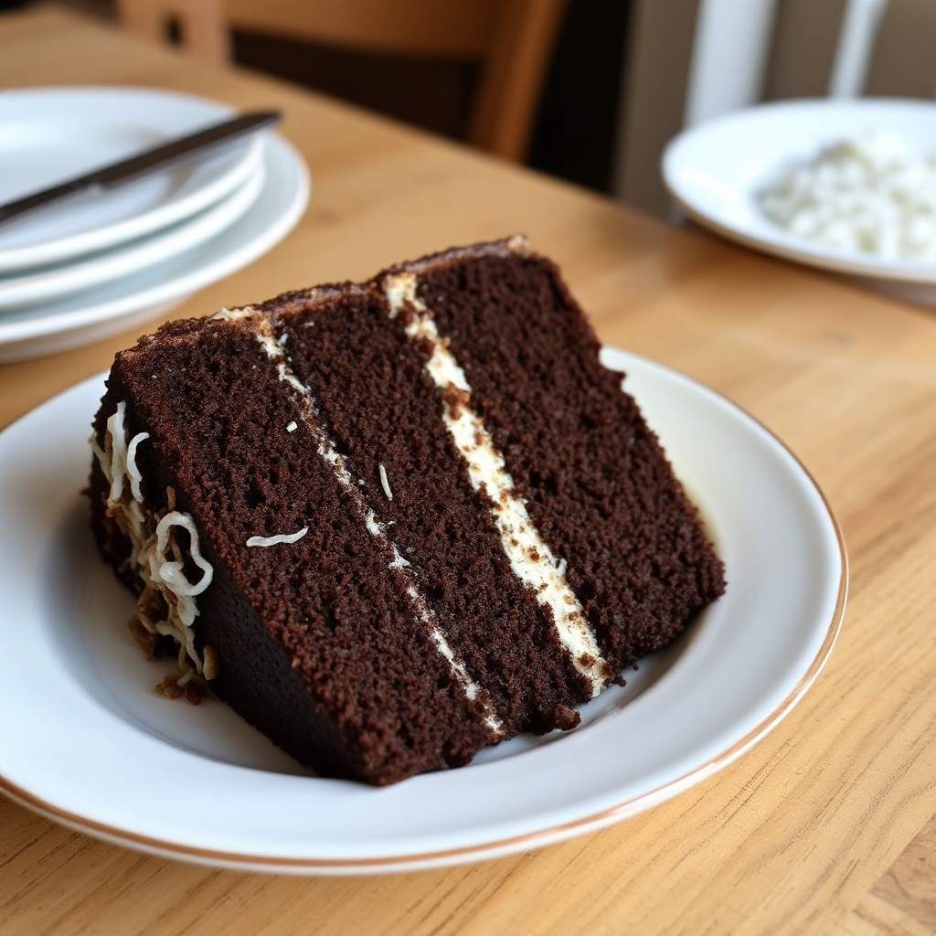 Torta a Strati Decadente al Cioccolato e Cocco