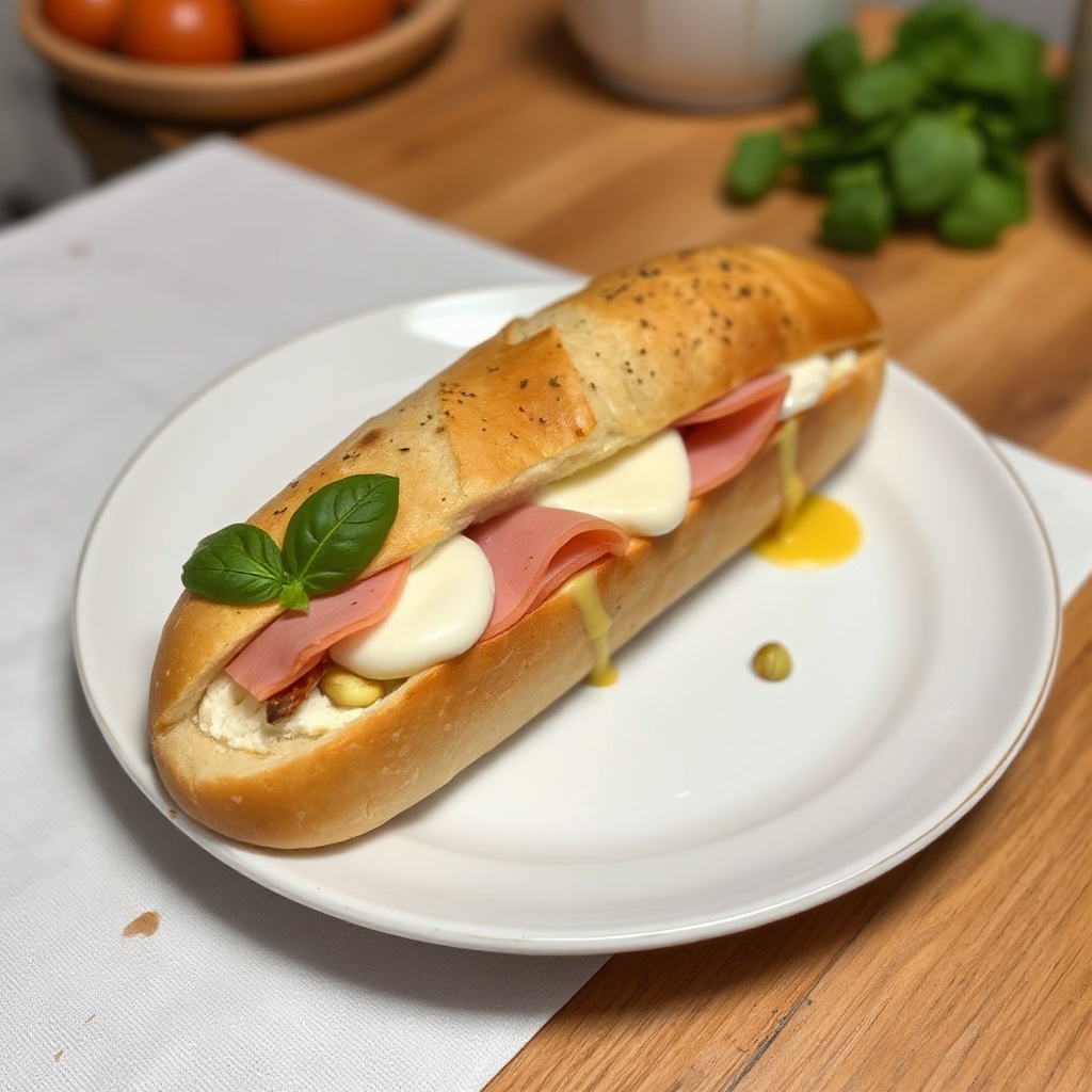 Herzhafter gefüllter Baguette-Genuss