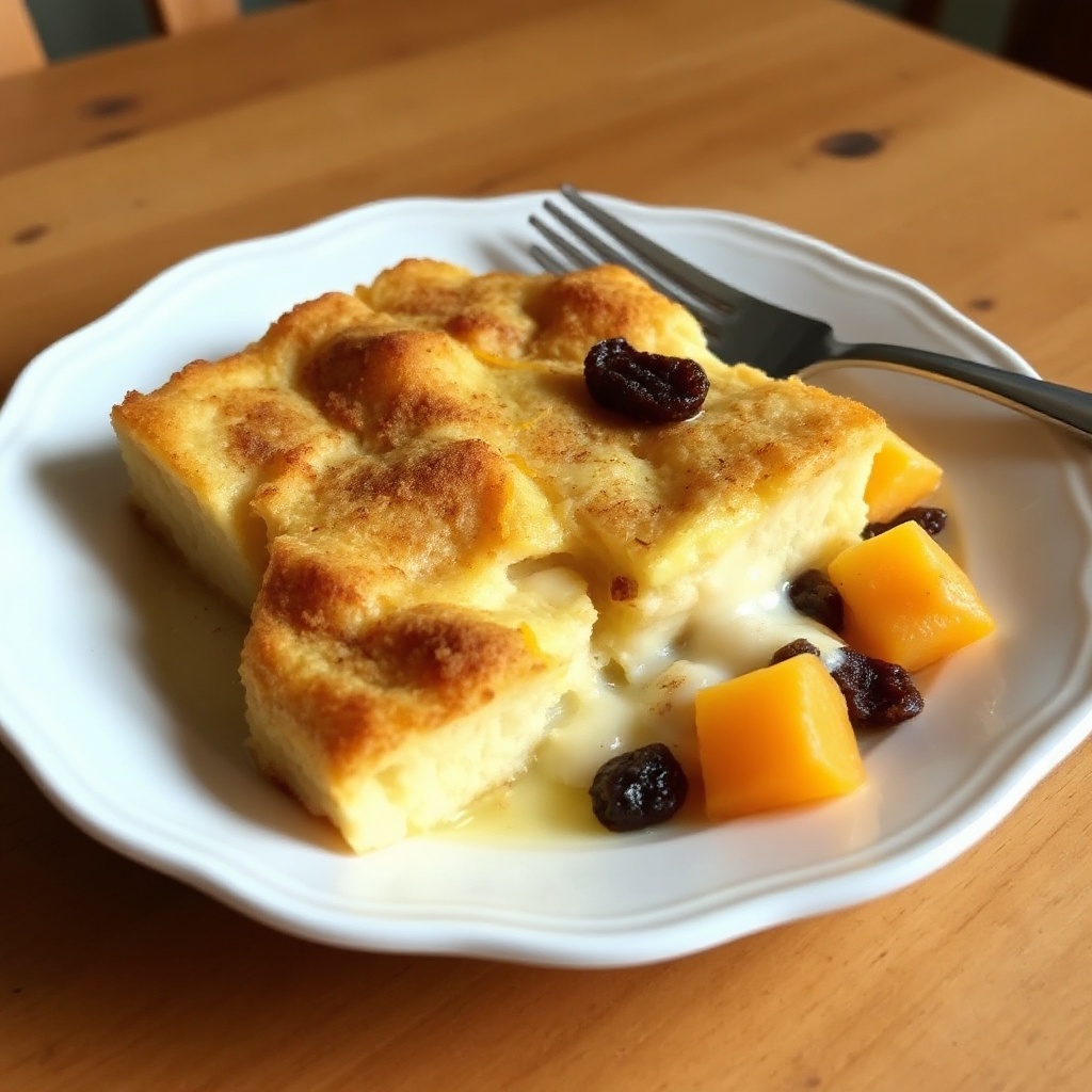 Klassischer Brot- und Butterpudding mit einem Twist