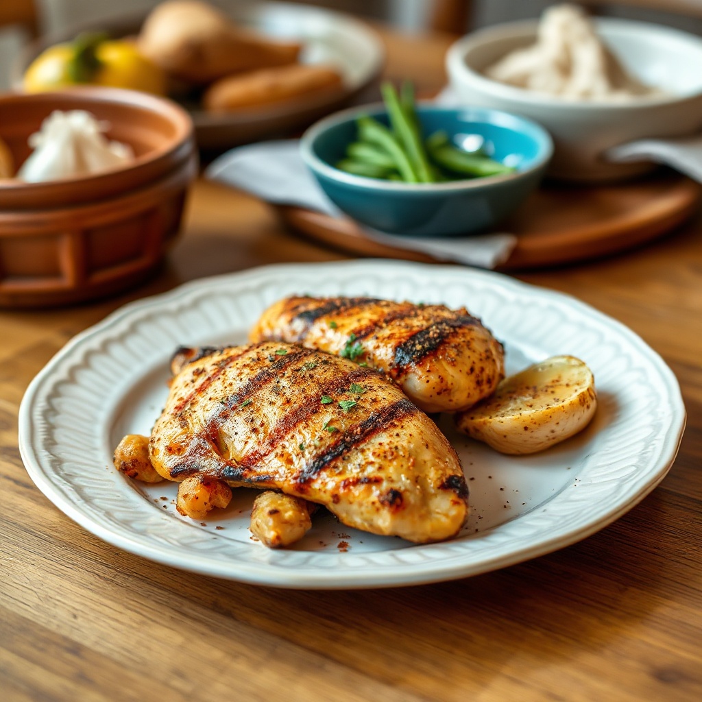 Gewürzgegrilltes Hähnchen mit marokkanischen Aromen