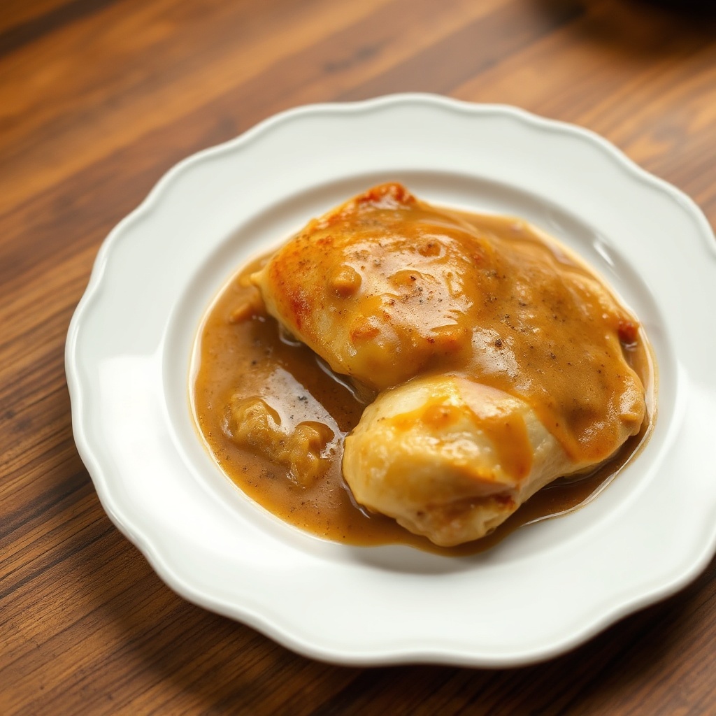 Pollo al Forno Dorato con Salsa Saporita
