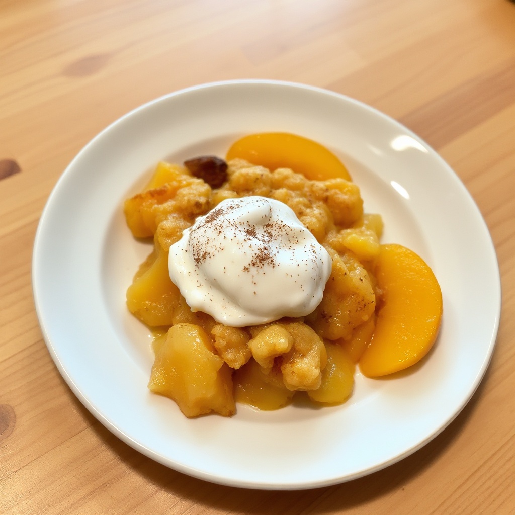Golden Peach Delight Cobbler