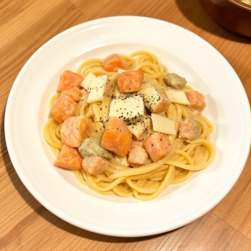 Delizia di Pasta Cremosa con Salmone e Tonno