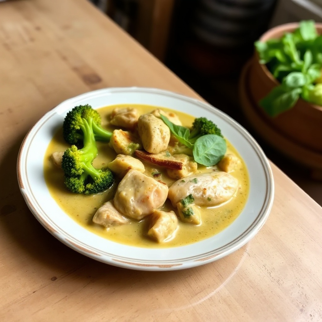 Curry Cremoso di Pollo e Broccoli alla Thailandese