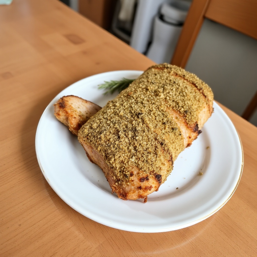 Kräuterkruste Gegrillter Schweinelende