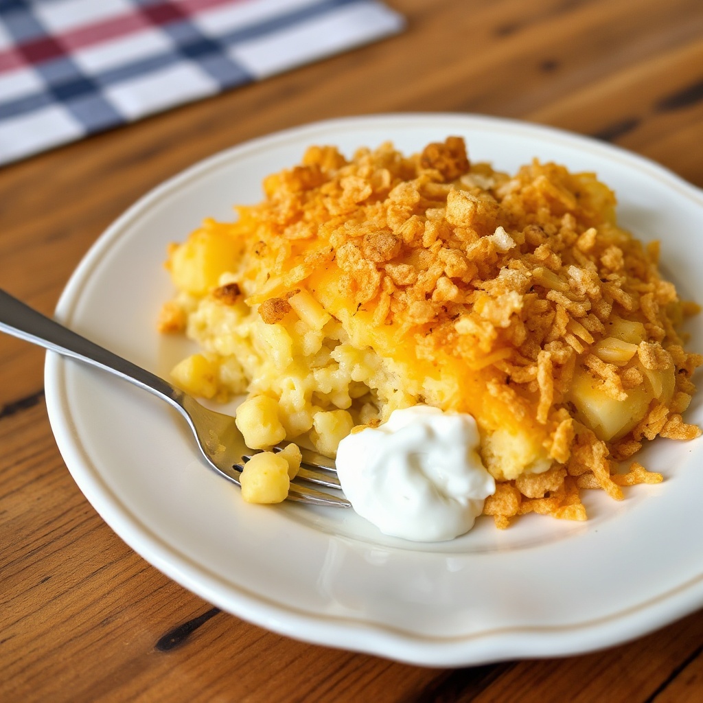 Käse Kartoffelauflauf mit knuspriger Kruste