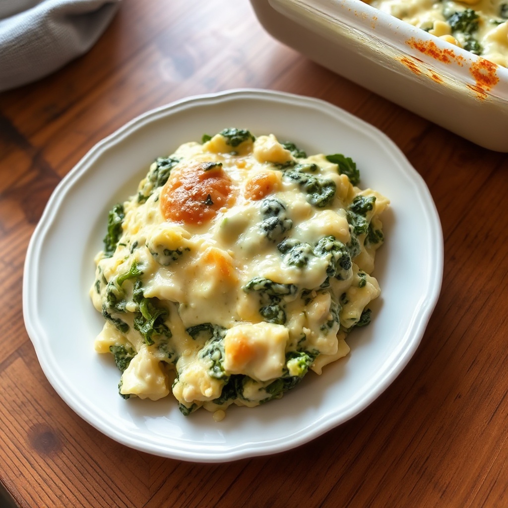 Creamy Spinach and Artichoke Bake