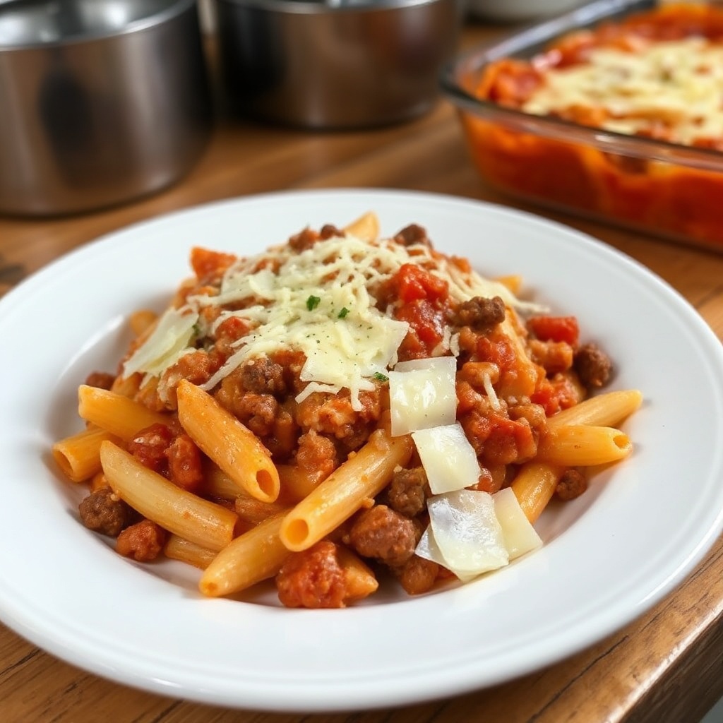 Delizia di Pasta al Forno con Formaggio