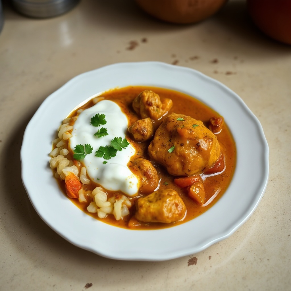 Curry di Pollo Speziato con Yogurt Cremoso