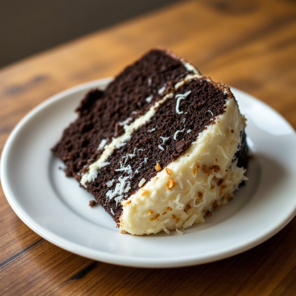 Torta a Strati Decadente al Cioccolato e Cocco