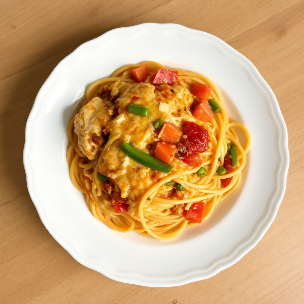 Creamy Chicken Spaghetti Bake