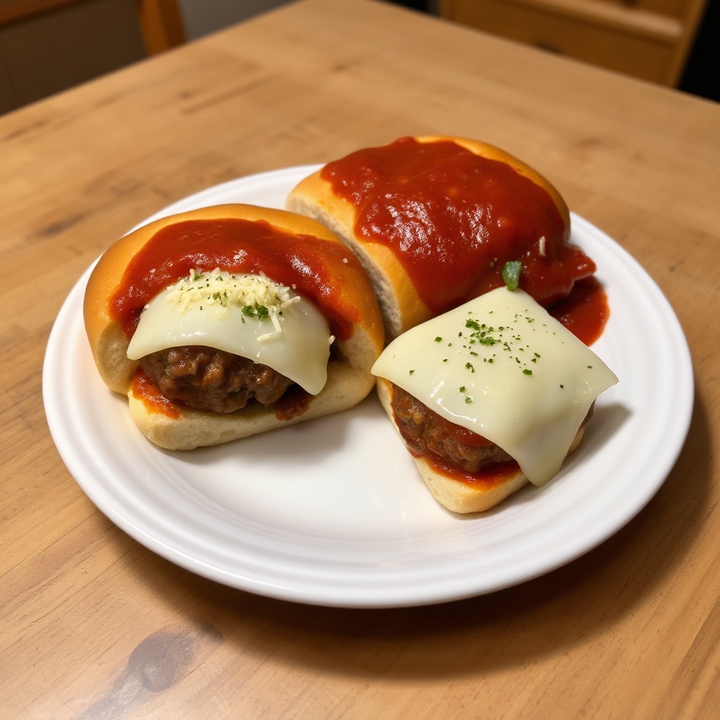 Herzhafte italienische Fleischbällchen-Sandwiches