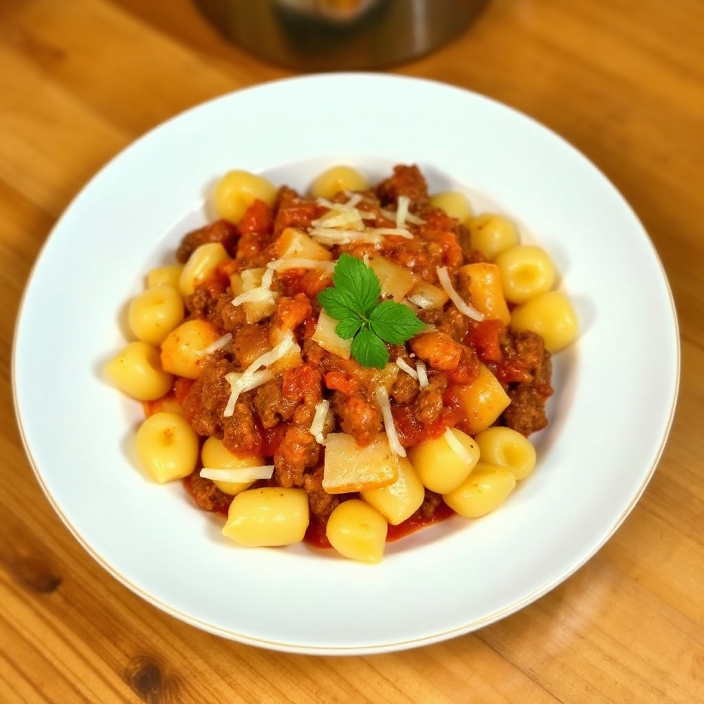 Cheesy Gnocchi and Beef Bake