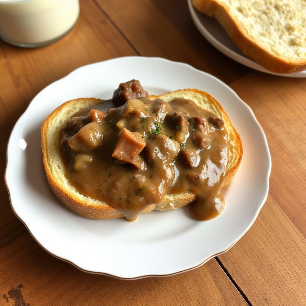 Herzhafter Rinderbraten auf Toast