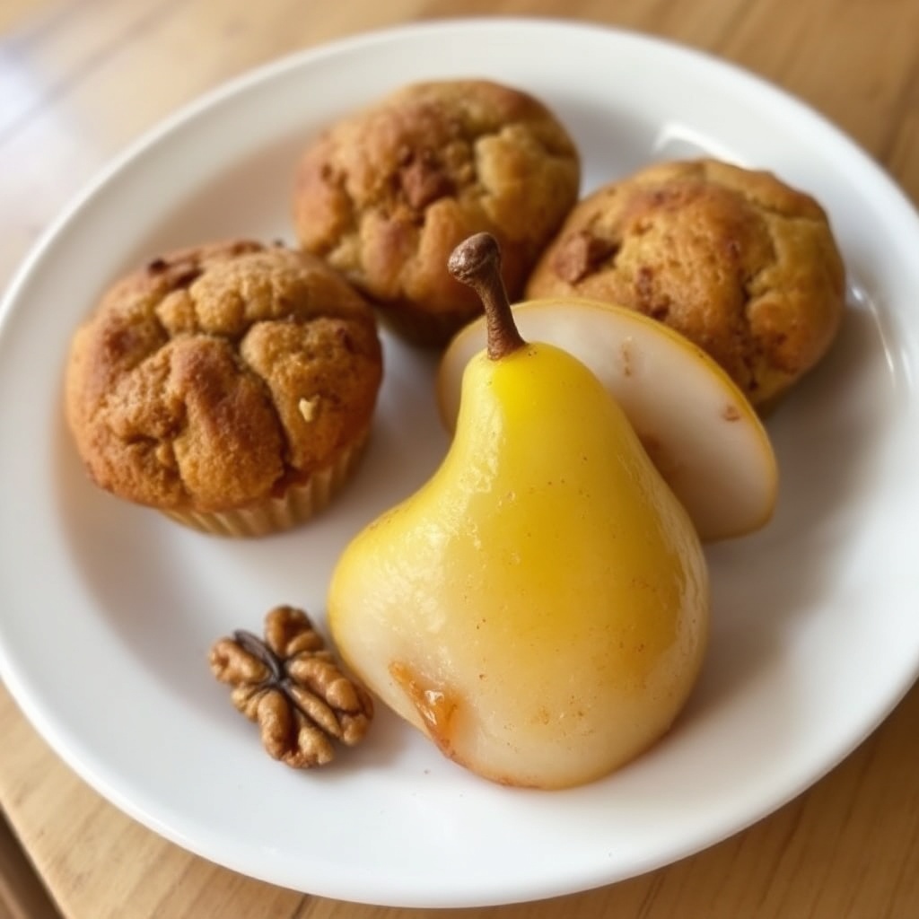 Muffin alle Pere e Noci Speziate