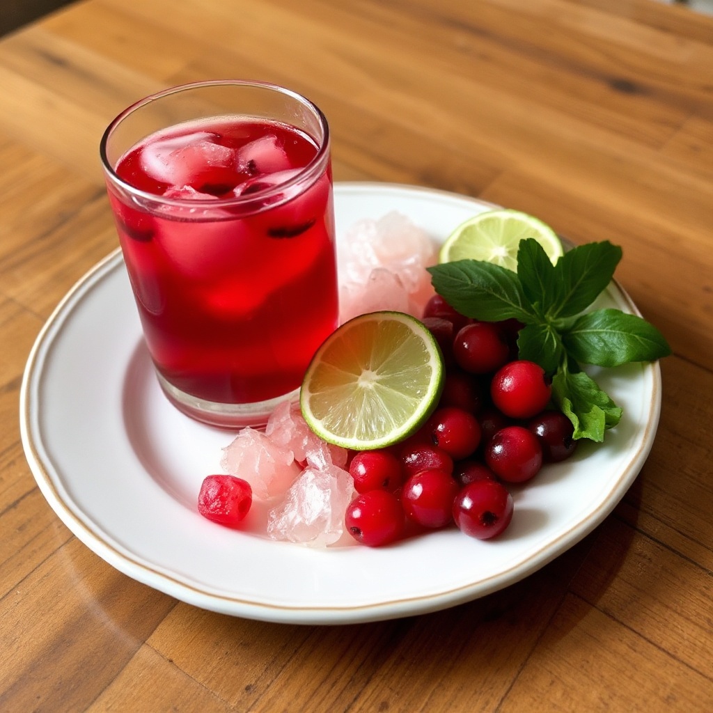 Cranberry Lime Sparkler