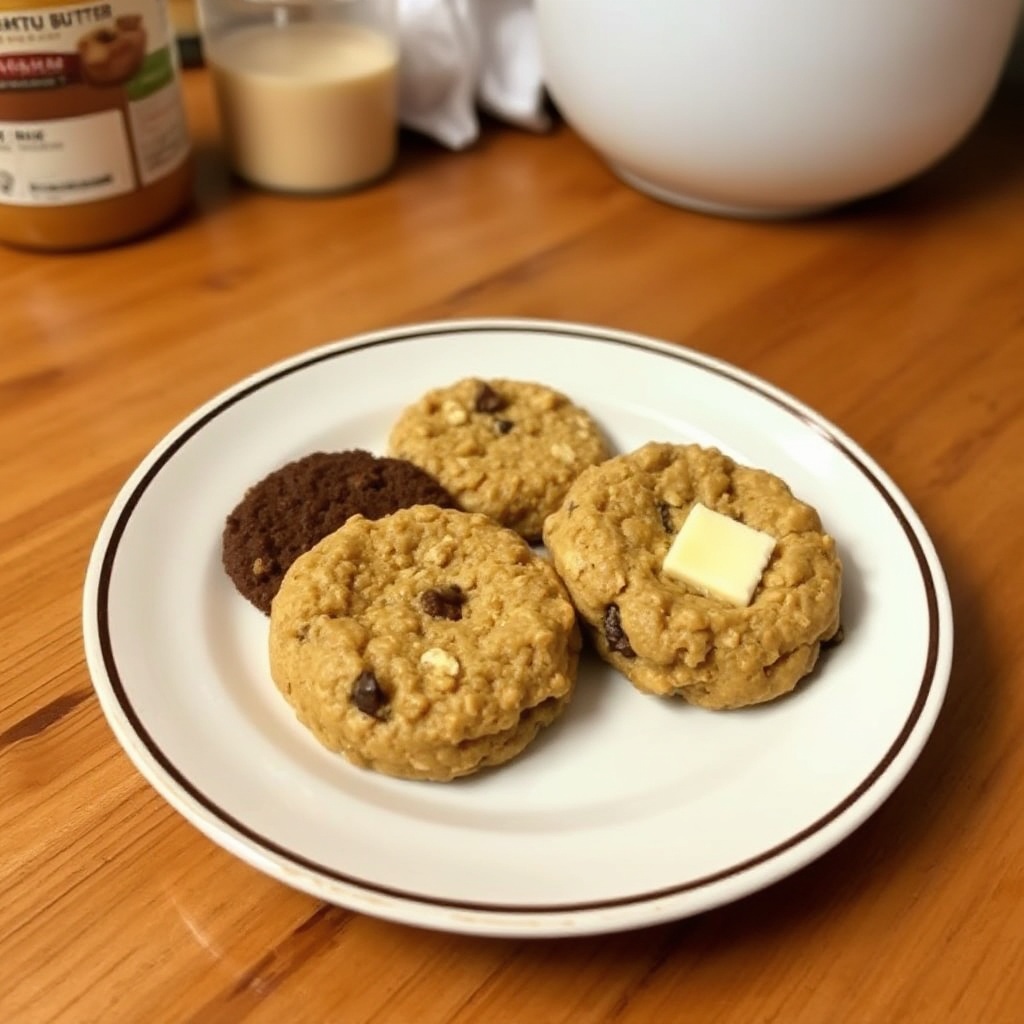 Quick No-Bake Peanut Butter Oat Cookies