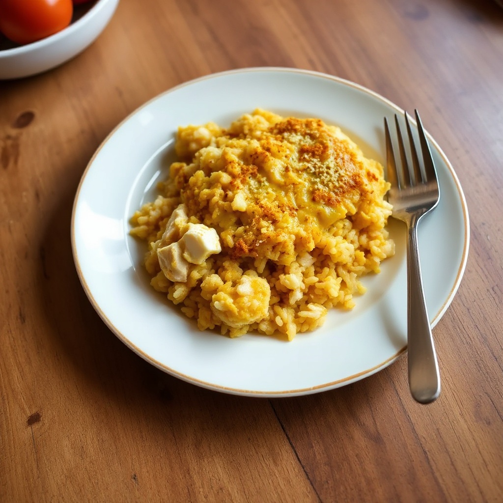 Casseruola di Pollo al Curry e Riso