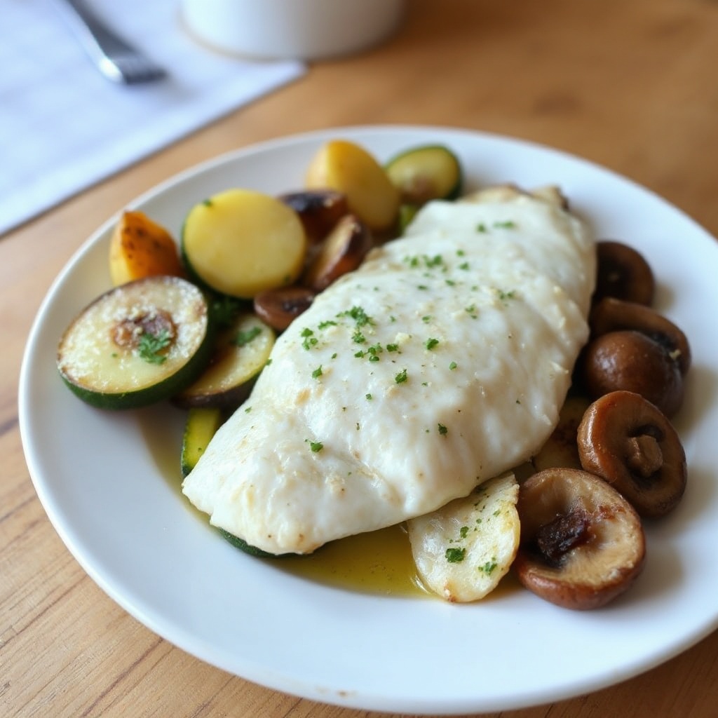 Tilapia al Forno in Carta Fata con Verdure e Burro Aromatizzato