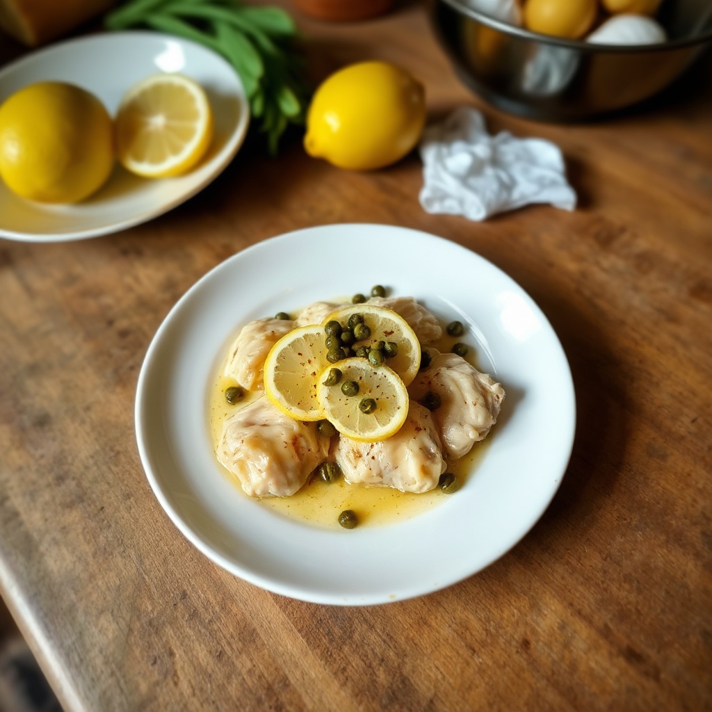 Zitronenbutterhähnchen mit Kapern