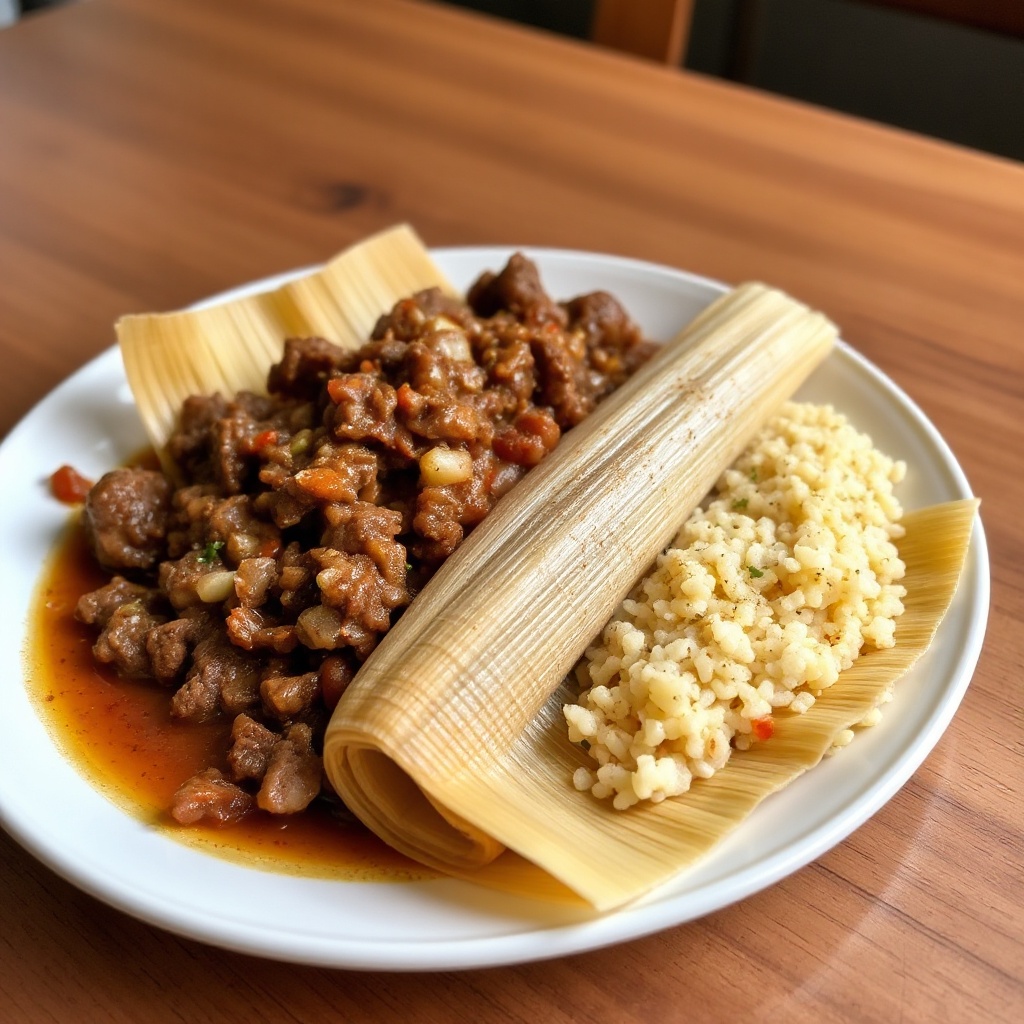 Savory Beef Tamales with Spiced Masa