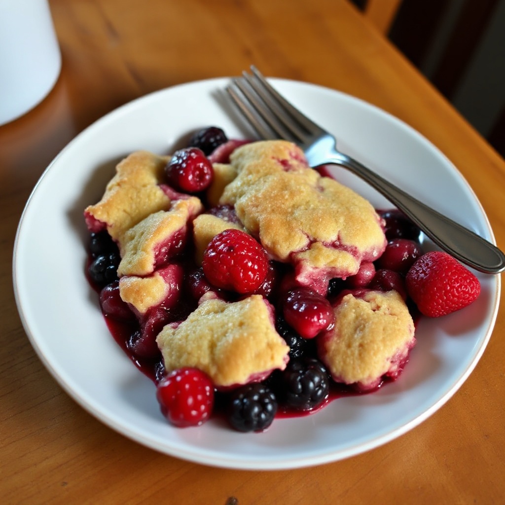 Deliziosa Cobbler di Frutti di Bosco Misti