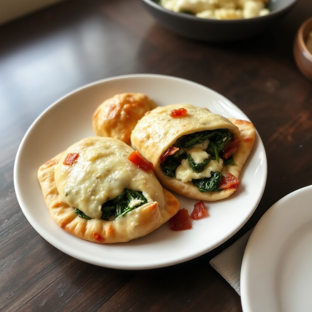 Fagottini di Spinaci e Bacon con Formaggio