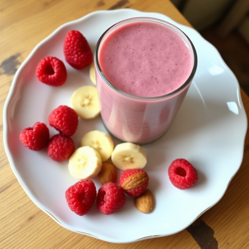 Himmlischer Himbeer-Mandel-Smoothie
