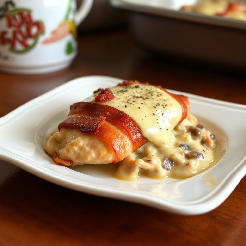 Pollo Cremoso Avvolto nel Bacon