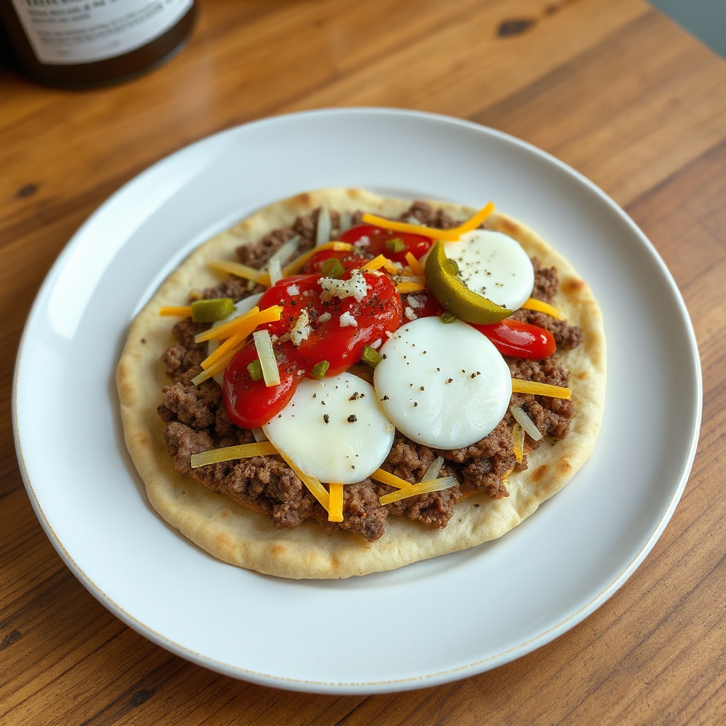 Loaded Cheeseburger Flatbread