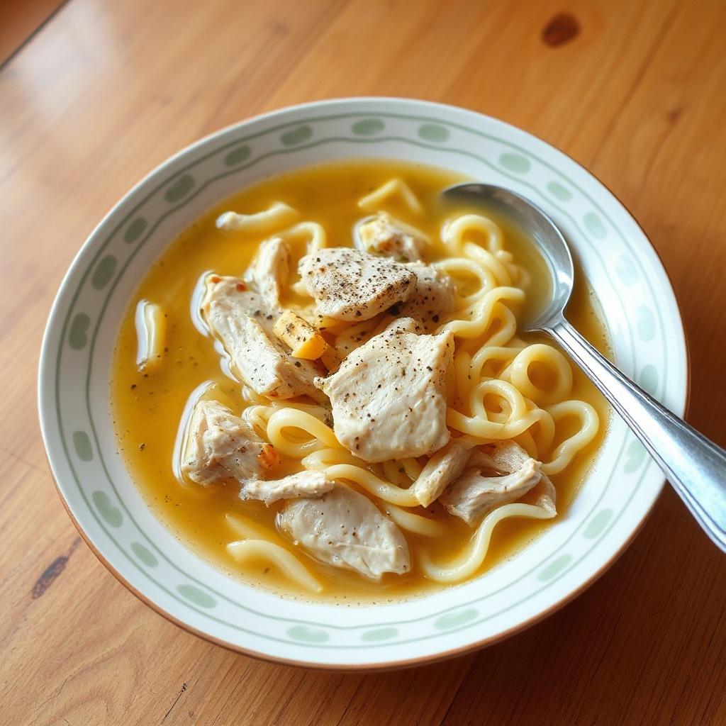 Wärmende Hühnernudelsuppe