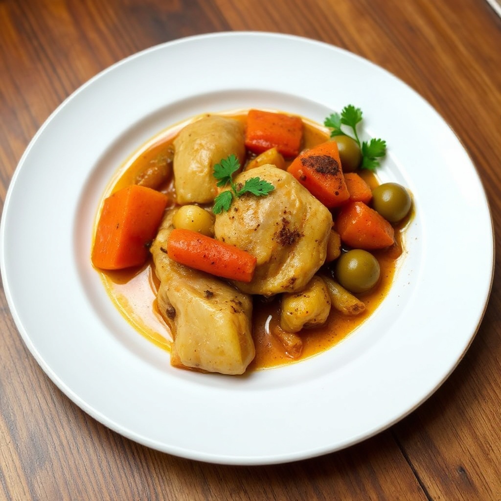 Stufato di Pollo Speziato Marocchino