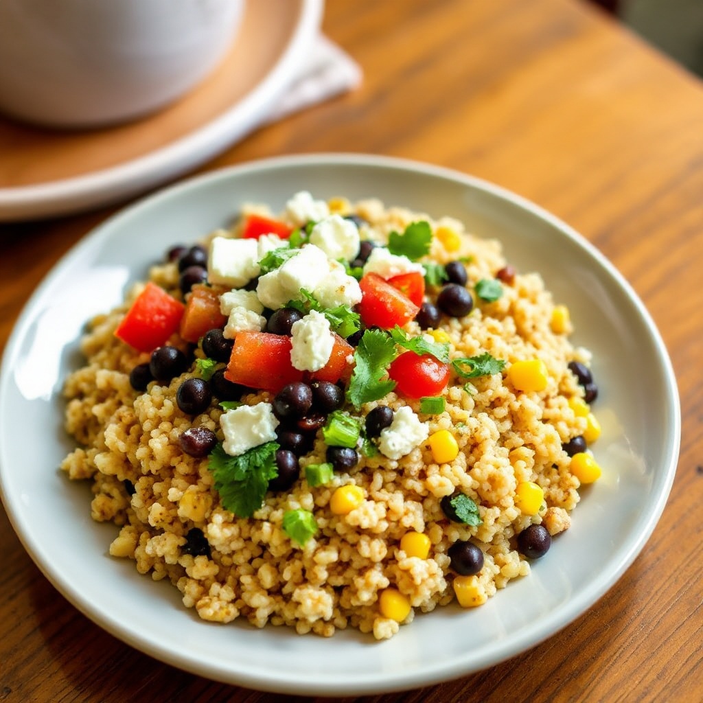 Würziger Schwarze-Bohnen-Couscous-Bowl