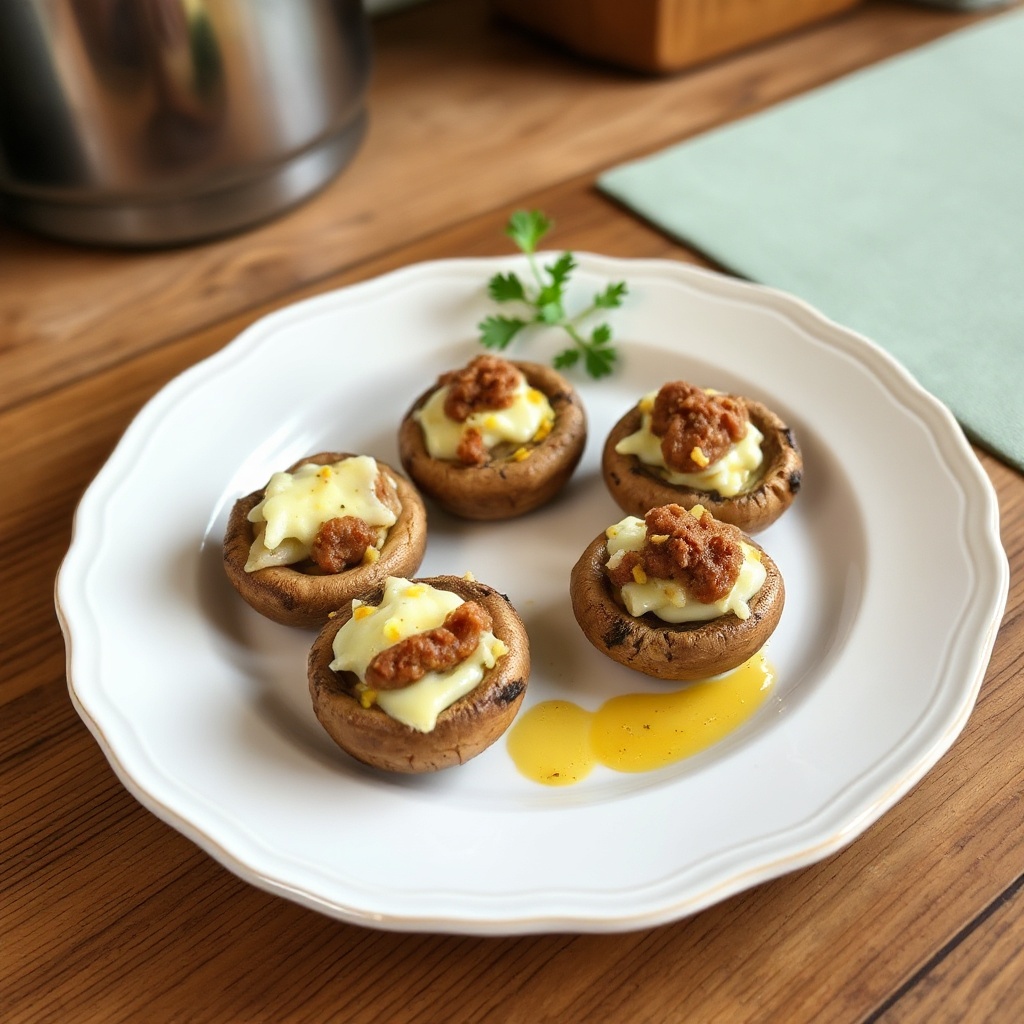 Savory Stuffed Mushroom Bites