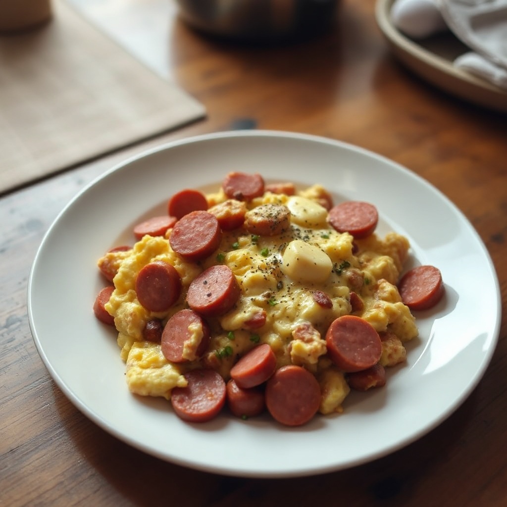 Herzhafter Kielbasa-Rührei