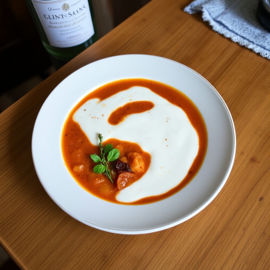Cremige Gin-infused Tomatensuppe