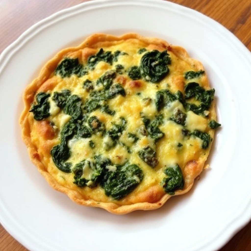 Quiche Salata con Spinaci e Formaggio