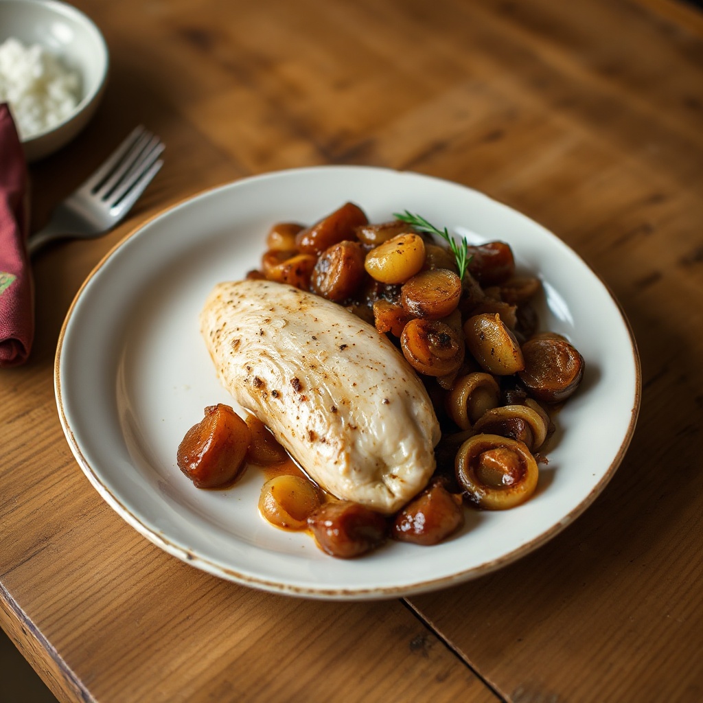Savory Pan-Seared Chicken with Caramelized Shallots