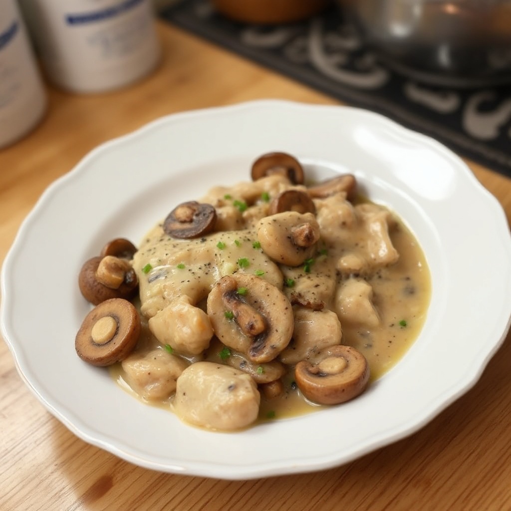 Delizia di Pollo Cremoso ai Funghi