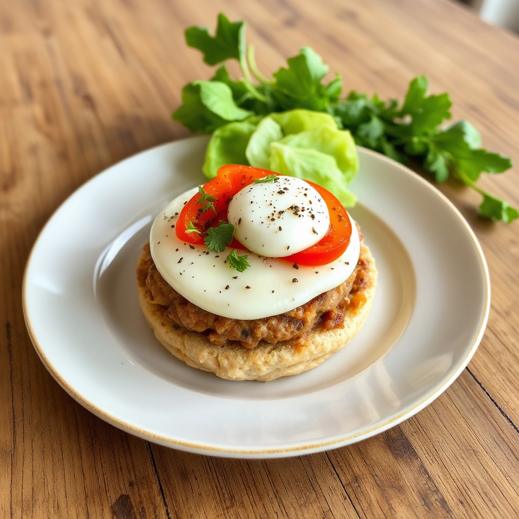 Saftige Truthahn-Burger mit Mozzarella und Paprika-Topping