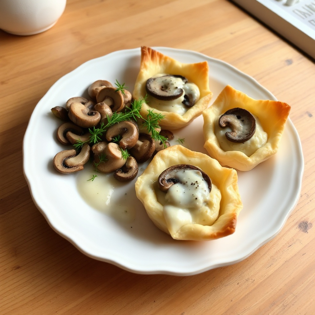Creamy Mushroom Puff Pastry Bites