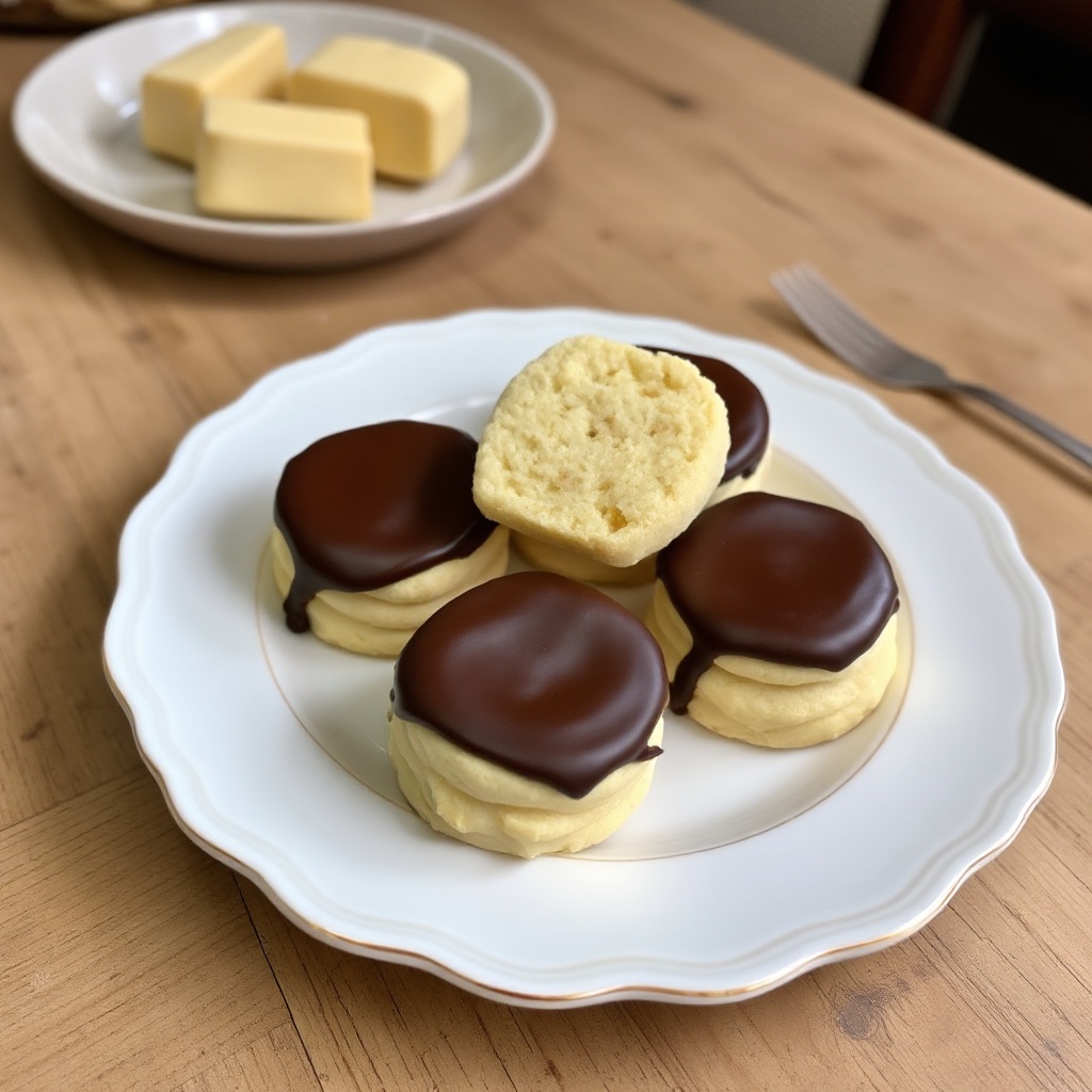 Chocolate-Coated Vanilla Shortbread Bites