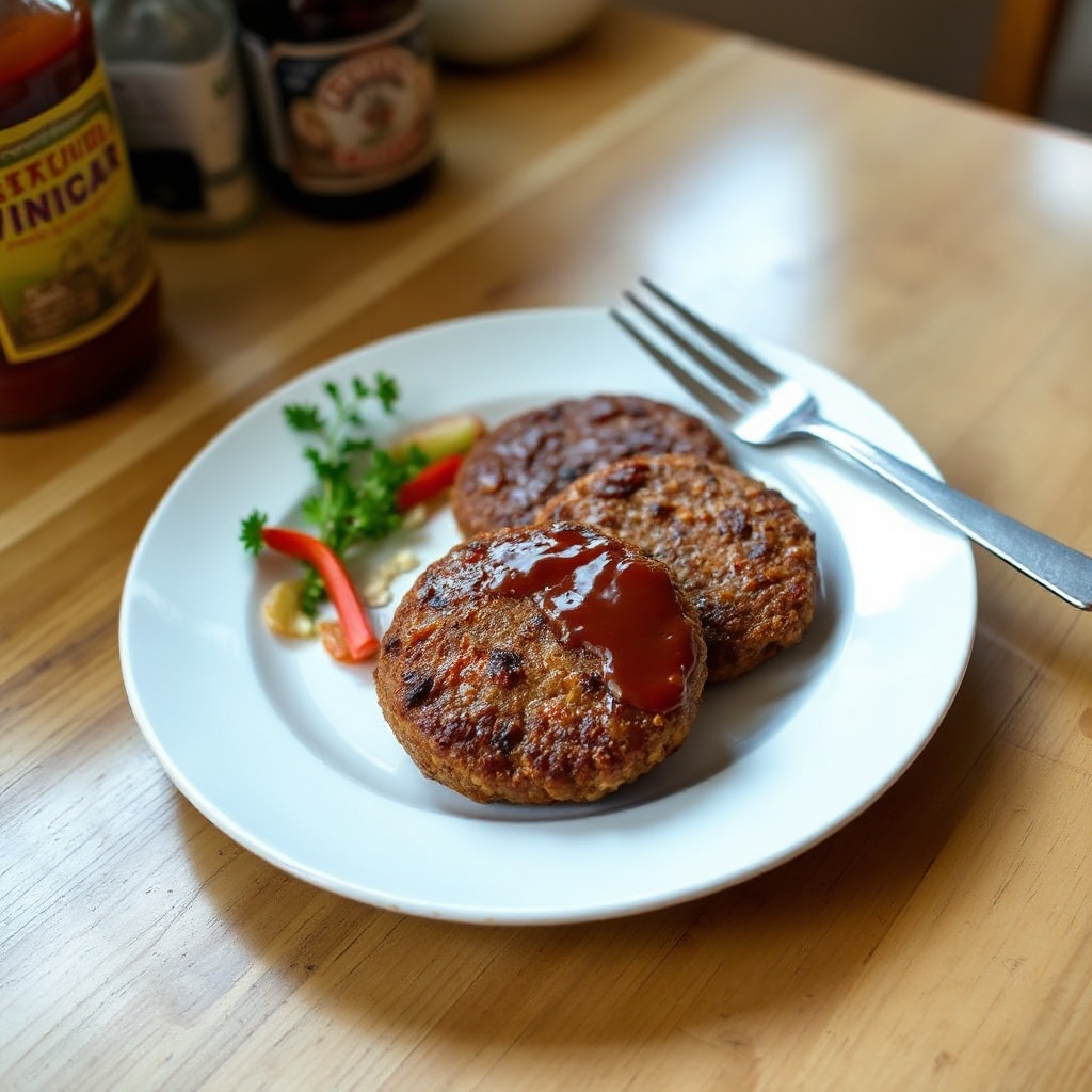 Herzhafte BBQ-Rindfleisch-Patties