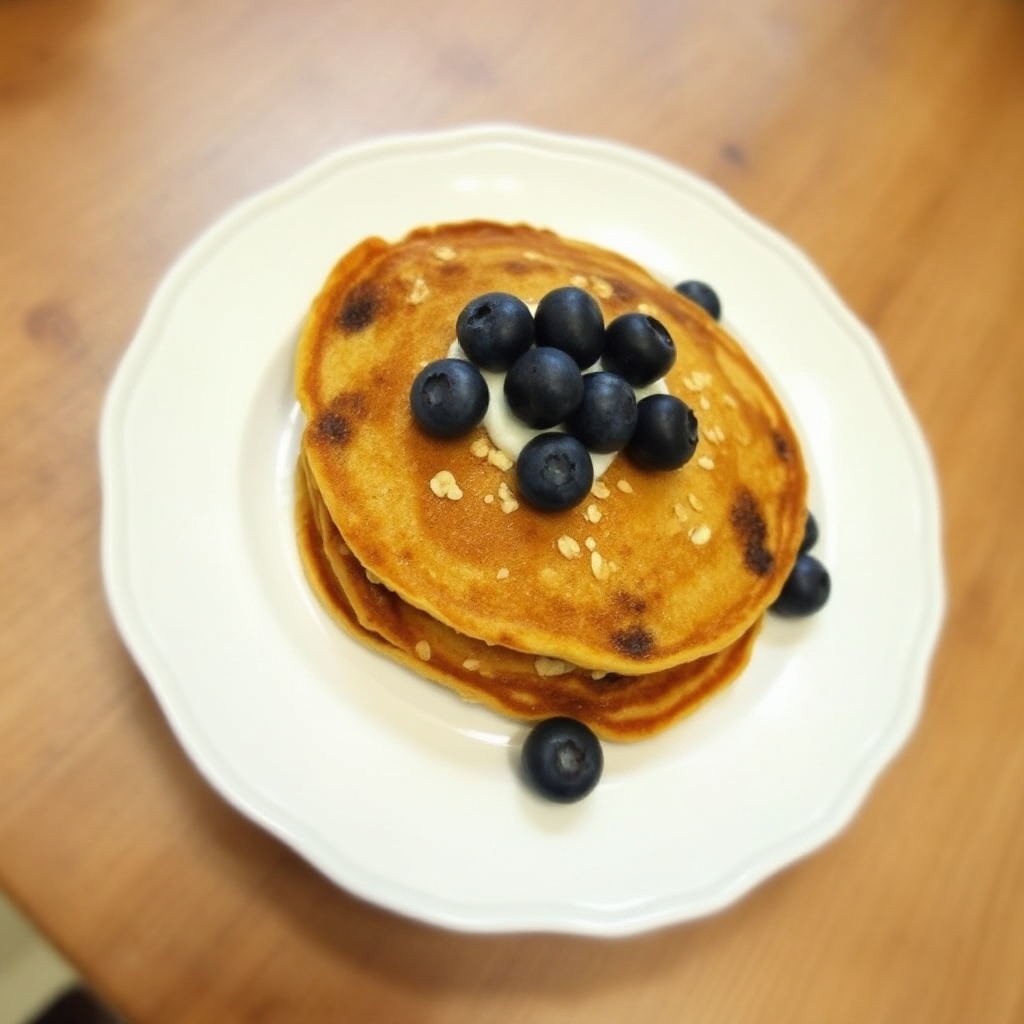 Pancake di Avena e Mirtilli con un Tocco Speciale