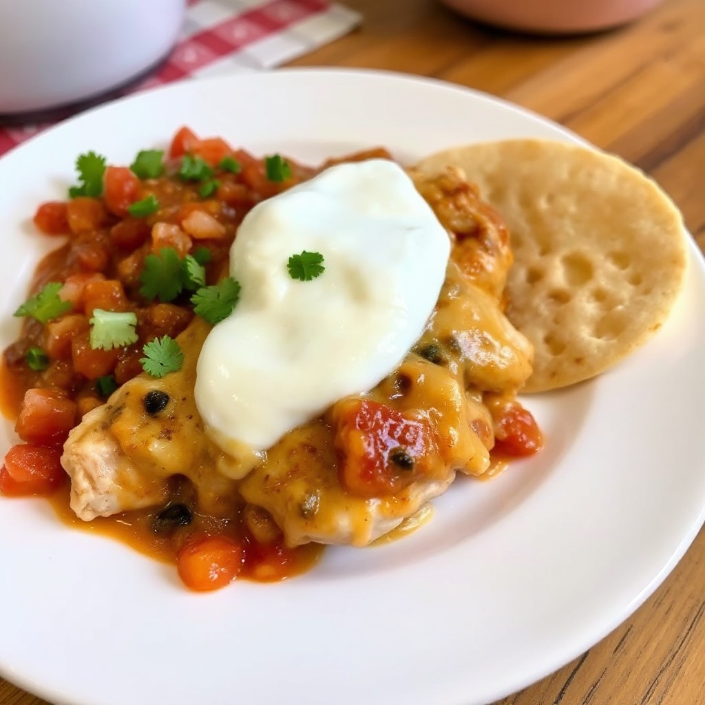 Cremige Salsa-Hühnchen-Delikatesse